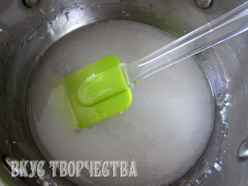 почти все гранулы изомальта растаяли