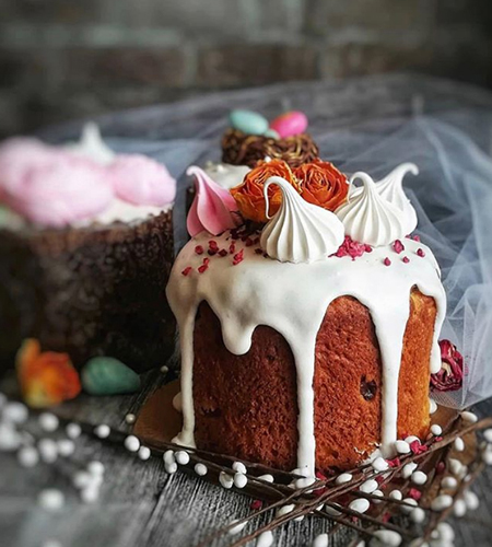 кулич с безе кулич с безе