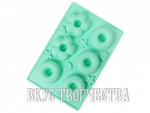 "Пончик и Ромашка 6 ячеек" форма для выпечки и муссовых десертов