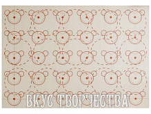 Коврик армированный для макаронс "Ушки" 42*29,5 см