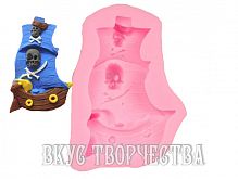 "Пиратский корабль" силиконовый молд 8х5,7 см