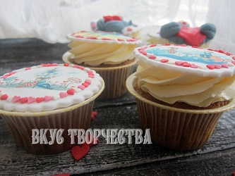 Как просто и красиво украсить капкейки для любимого парня/ мужа?
