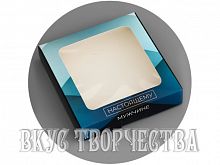 Коробка с окном, "Настоящему мужчине", 16х16х3см