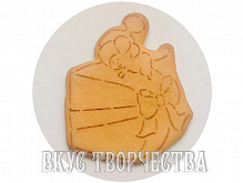 Мышонок на сыре (высота 11 см / Вырубка и трафарет)