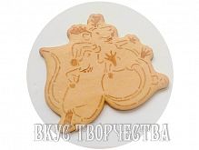 Крысята вырубка для пряников (вырубка + трафарет)