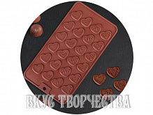 "Сердечки" форма для шоколада 24 ячейки