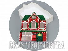 Коробка "Новогодний дом" 22х16см