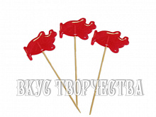 Вертолет красный леденец из изомальта
