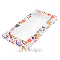 Коробка под шоколадку с окном 18*9*1,4 см "Школа"