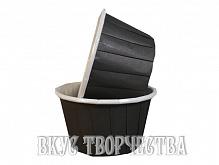 Черная с бортиком 50*40 мм. бумажная форма для капкейков, 12 шт.