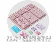 Форма силиконовая для шоколада "Шоколадное ассорти" 9ячеек
