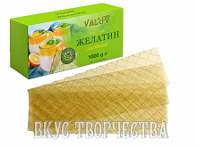 Листовой желатин говяжий VALDE, 180 blum (блюм) 50гр. (10шт)