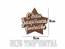 Силиконовый молд "С Днём Защитника Отечества"